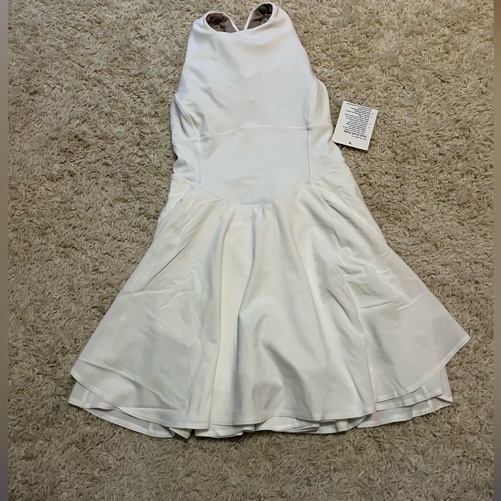 lululemon court crush white tennis dress size 2